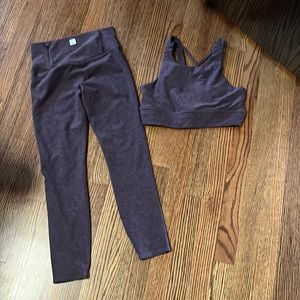Vuori set-elevation tights and high neck sports bra both size small